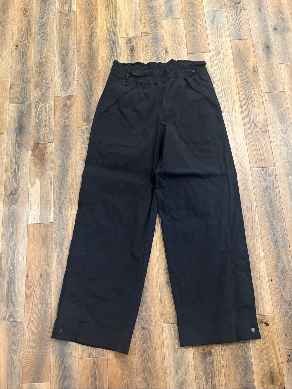 Black Wide-Leg  Athleta Pants  with Elastic Waist